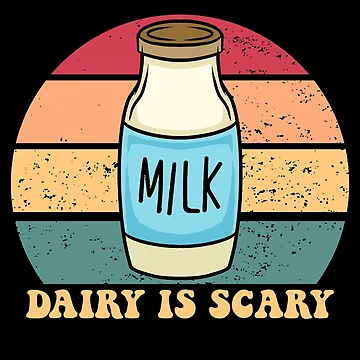 Imagen de la obra Dairy Is Scary Lactose Free Retro Lactose Intolerant Gear de DynamicDesign