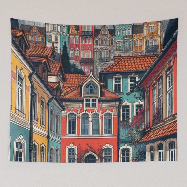 Item preview, Charming Cobblestone Street designed and sold by Era-of-Traveler.