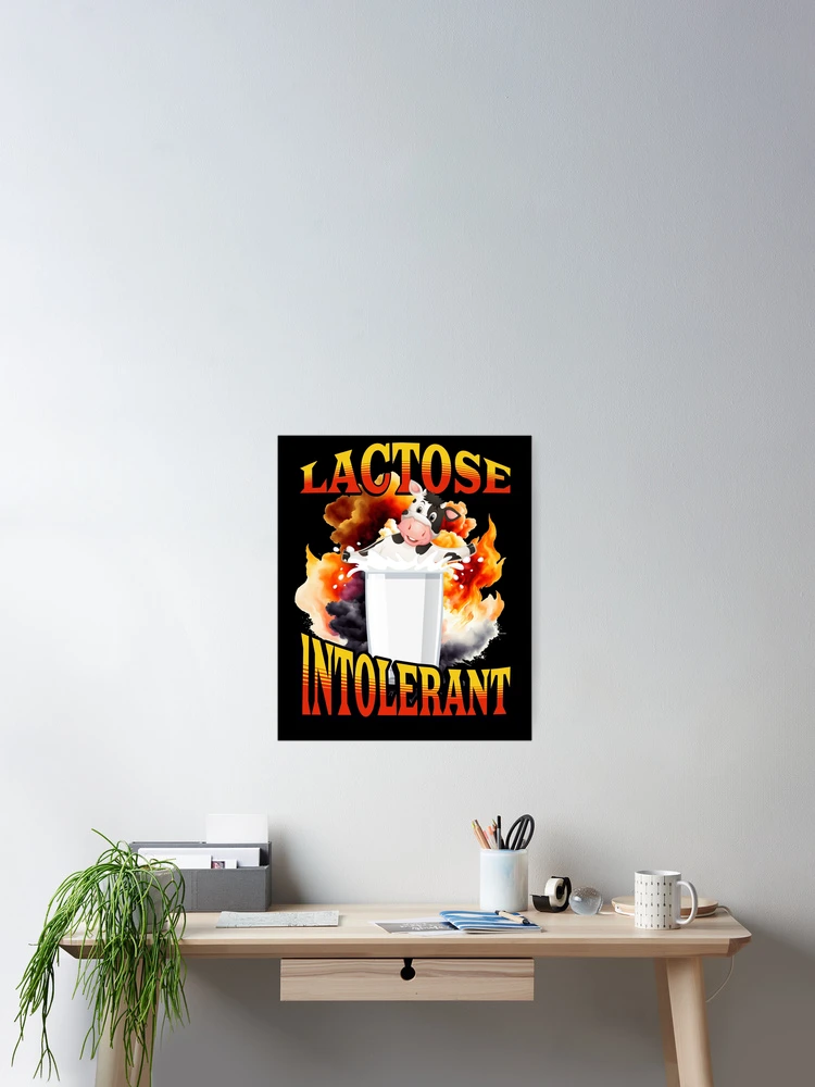 Imagen 2 de 3, Póster con la obra Lactose Intolerant No Dairy Lactose Free Lactose Intolerant Gear, diseñada y vendida por DynamicDesign.