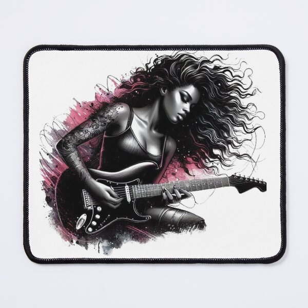 Item preview, “Electric Harmonies: The Guitarist and his Bewitching Riffs” designed and sold by CHRIST5000.