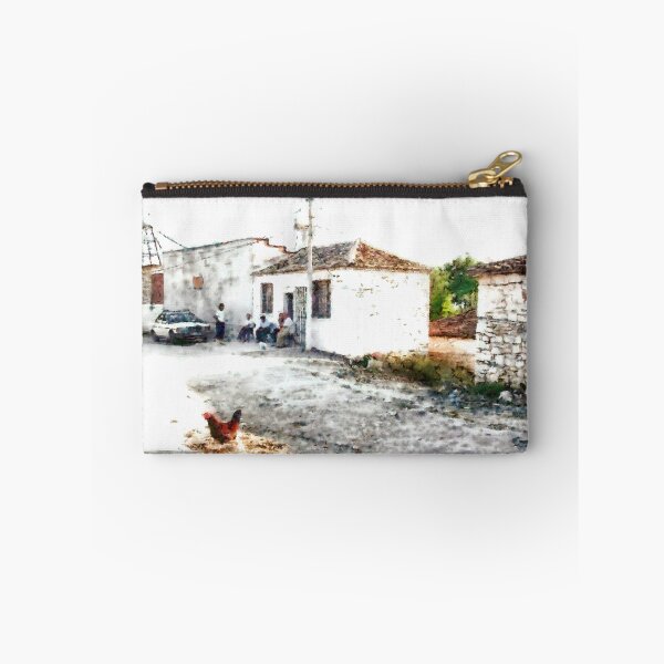 Item preview, Hen runs to the square of Malakastra between the buildings in front of one of which men are seated designed and sold by Giuseppe Cocco.