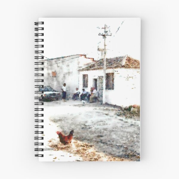 Item preview, Hen runs to the square of Malakastra between the buildings in front of one of which men are seated designed and sold by Giuseppe Cocco.