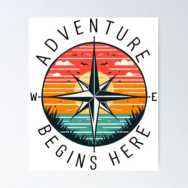 Item preview, Adventure Begins Here Compass Rose  designed and sold by Dazzle-Sizzle.
