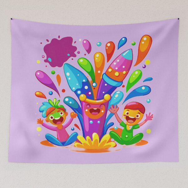 Item preview, Celebration of colors Indian Festival Holi designed and sold by MeraStyle.