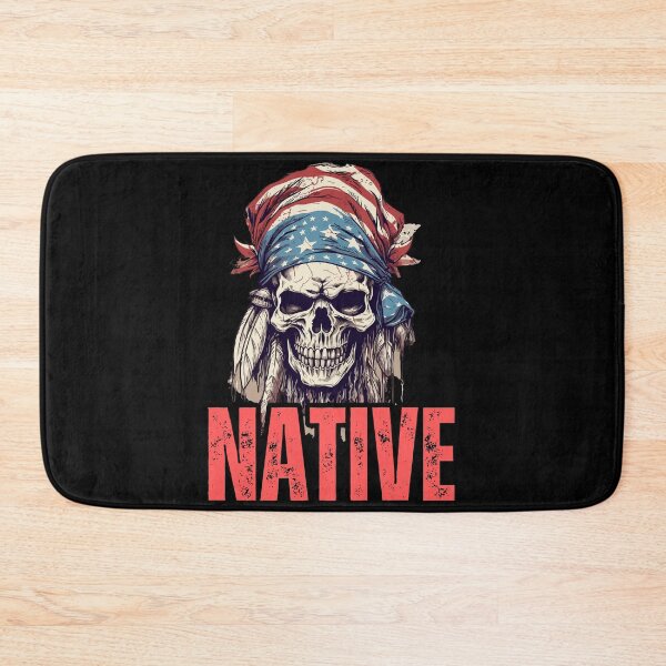 Item preview, Native American Headpiece Native American Skull american Flag  designed and sold by smartrocket.