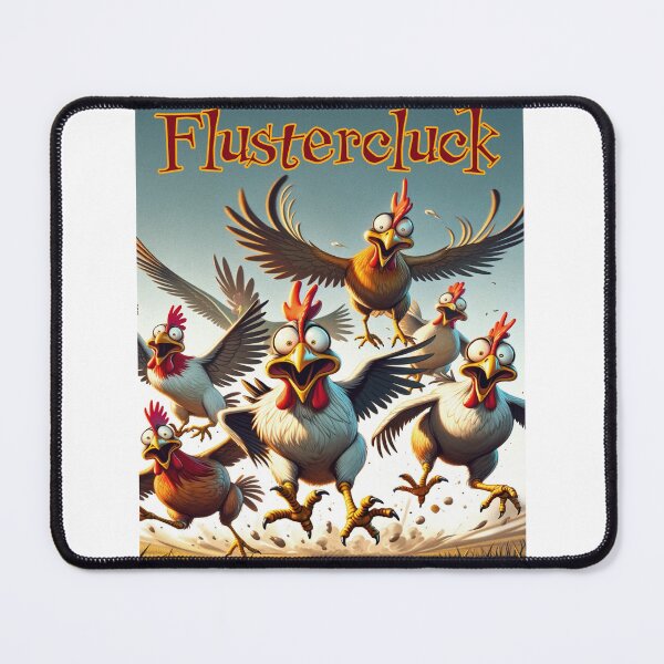 Item preview, Flustercluck - Funny chickens in panic mode designed and sold by Matthew Kinnersly.