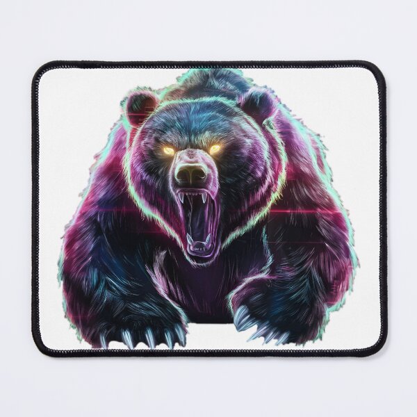 Item preview, Neon Glowing Grizzly Bear designed and sold by PlanetMarker.