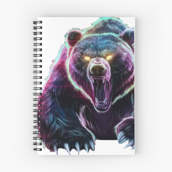Item preview, Neon Glowing Grizzly Bear designed and sold by PlanetMarker.