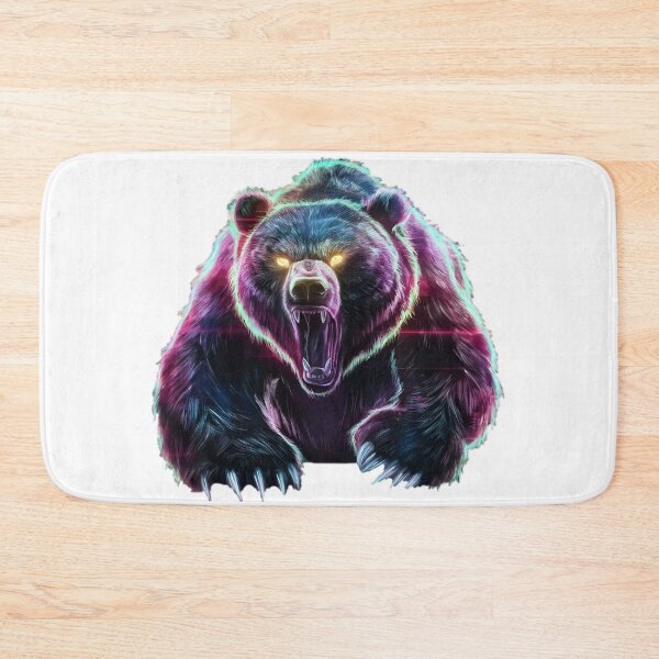Item preview, Neon Glowing Grizzly Bear designed and sold by PlanetMarker.