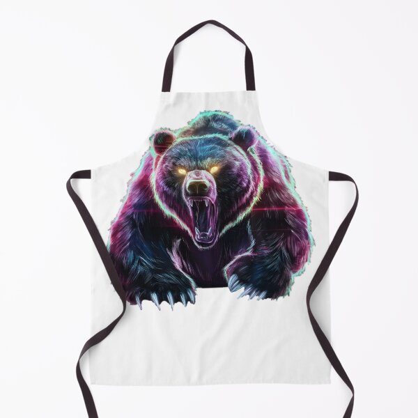 Item preview, Neon Glowing Grizzly Bear designed and sold by PlanetMarker.