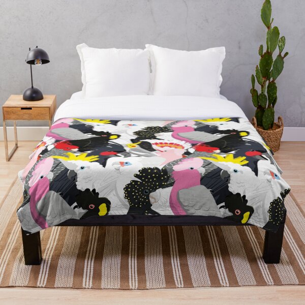 Cockatoo Fest Throw Blanket