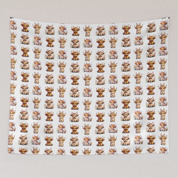 Item preview, Easter Bunny Baby Highland Cows designed and sold by TheAnimalZ00.