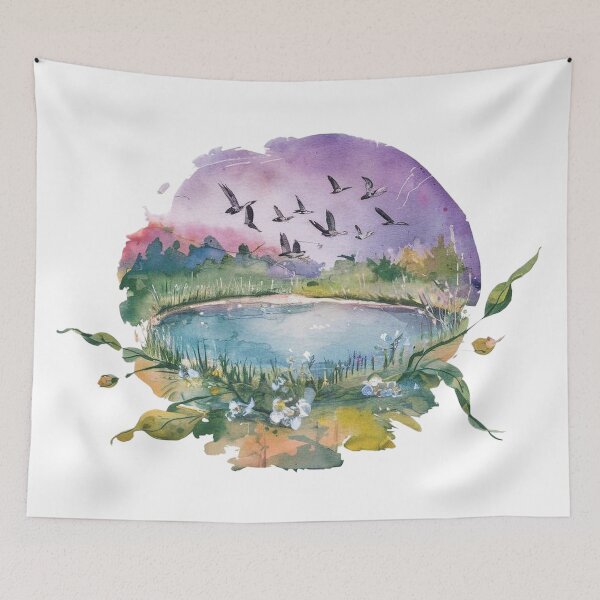 Item preview, Watercoloured birds decor designed and sold by Random Designs.
