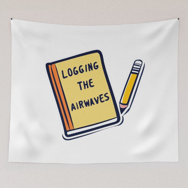 Item preview, Logging the Airwaves - Ham Radio Communication Log Design designed and sold by NiftyWrx.