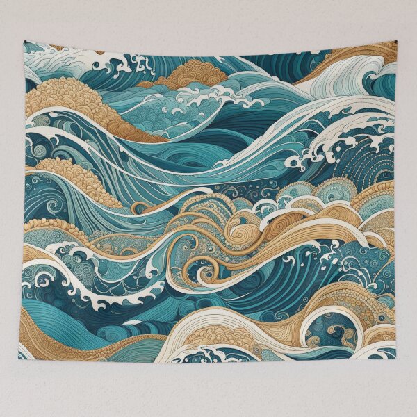 Item preview, Ocean Waves pattern designed and sold by Random Designs.