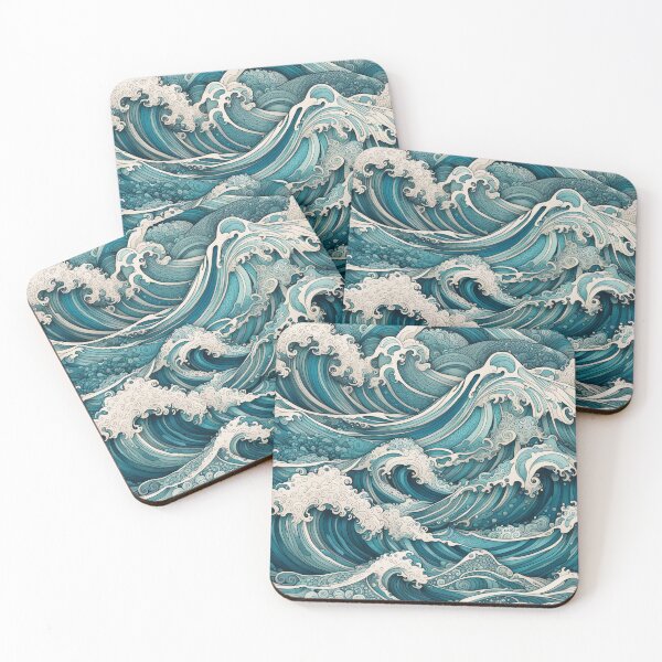 Item preview, Blue Ocean Waves pattern designed and sold by Random Designs.