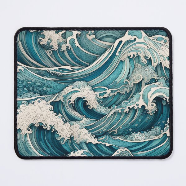 Item preview, Blue Ocean Waves pattern designed and sold by Random Designs.