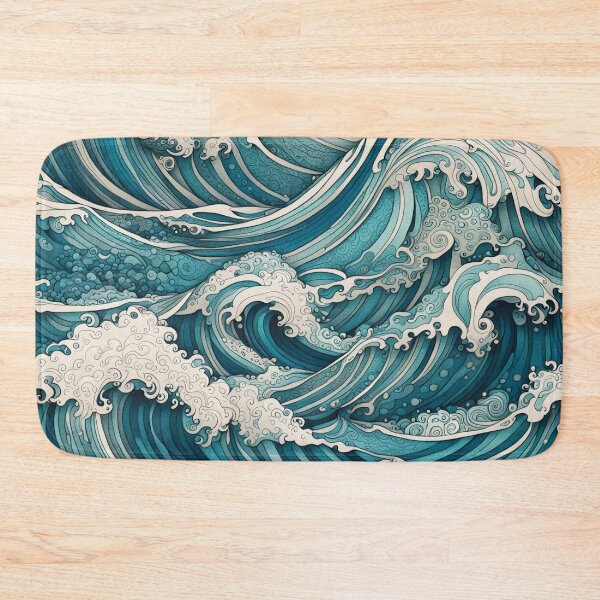 Item preview, Blue Ocean Waves pattern designed and sold by Random Designs.