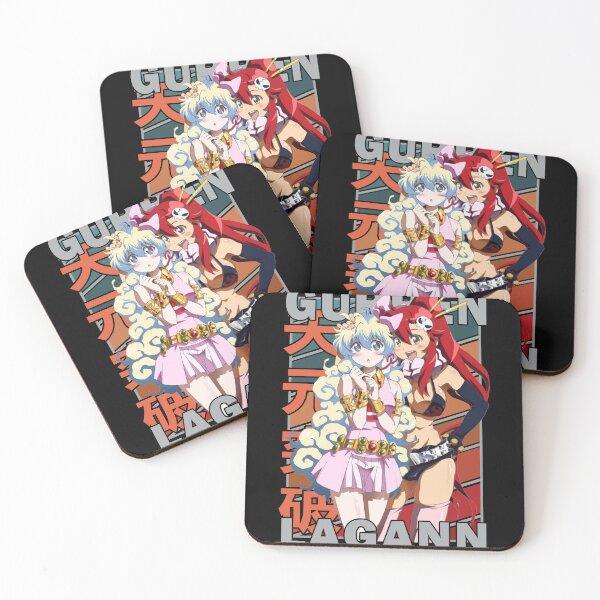 Item preview, Nia and Yoko Gurren Lagann Retro Stripe Design designed and sold by Wafusaurus.
