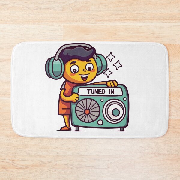 Item preview, Tuned In - Cartoon Radio Operator Sticker designed and sold by NiftyWrx.