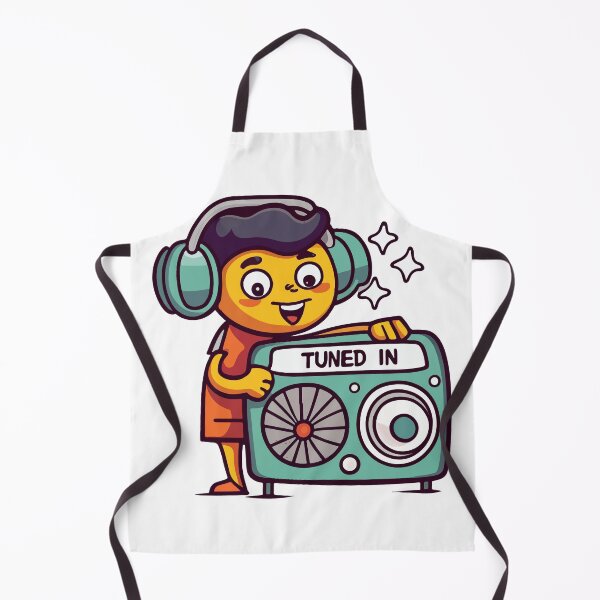 Item preview, Tuned In - Cartoon Radio Operator Sticker designed and sold by NiftyWrx.
