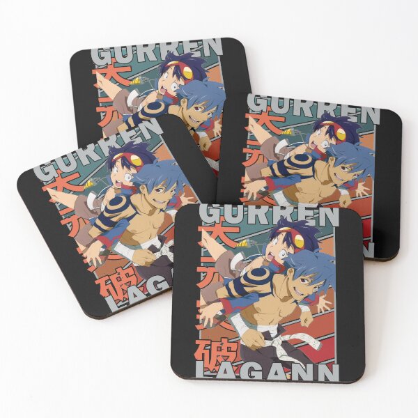 Item preview, Kamina and Simon Gurren Lagann Retro Stripe Design designed and sold by Wafusaurus.