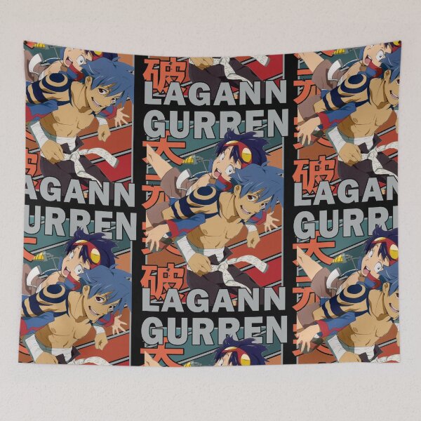 Item preview, Kamina and Simon Gurren Lagann Retro Stripe Design designed and sold by Wafusaurus.