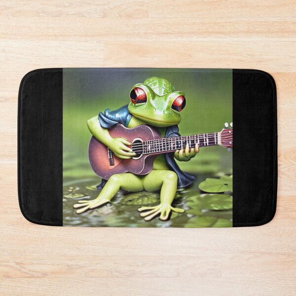 Item preview, Water lily guitarist frog designed and sold by Artbellachi.