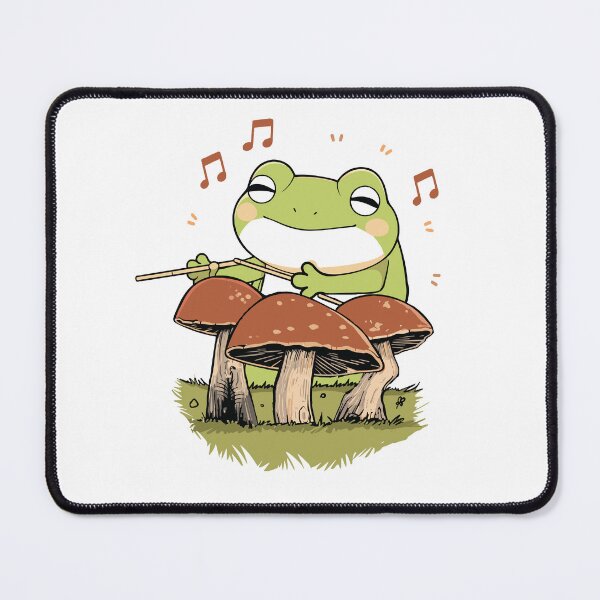 Item preview, Cottagecore Aesthetic Frog Playing Drums Mushrooms Womens designed and sold by DrawHandArt.