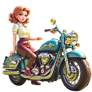 Artwork thumbnail, Empowered Lady Rider by PING 999 STUDIO