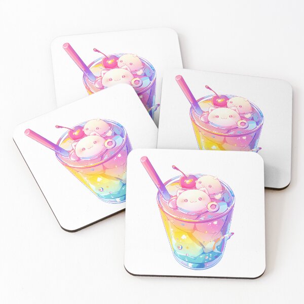 Item preview, Mochi Couple Cherry Parfait Beach Drink designed and sold by FigmaCreations.
