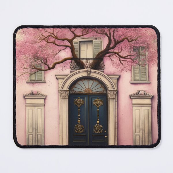 Item preview, Paris Door. Old Door. Cute Vintage House. Old Door and Blooming Tree designed and sold by maxa0109.