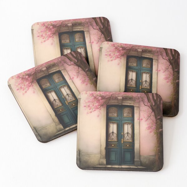 Item preview, Paris Door. Old Door. Vintage Door. Green Door. Old Door and Blooming Tree designed and sold by maxa0109.