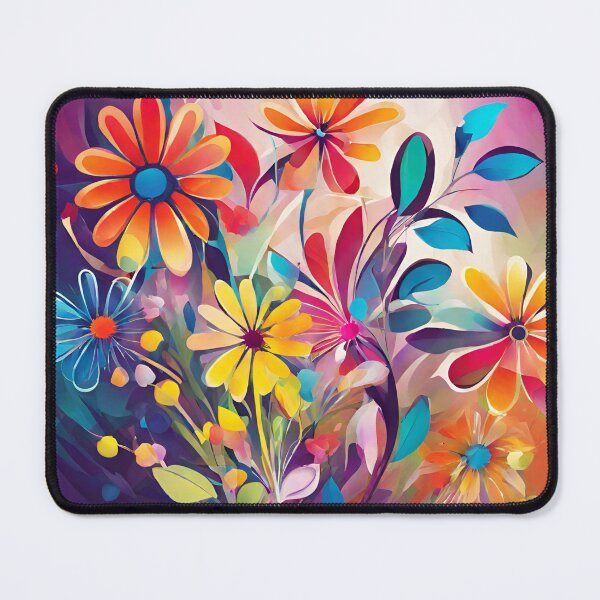 Item preview, Abstract colourful pattern, flower blooms designed and sold by NingningS.