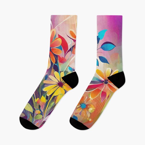 Item preview, Abstract colourful pattern, flower blooms designed and sold by NingningS.