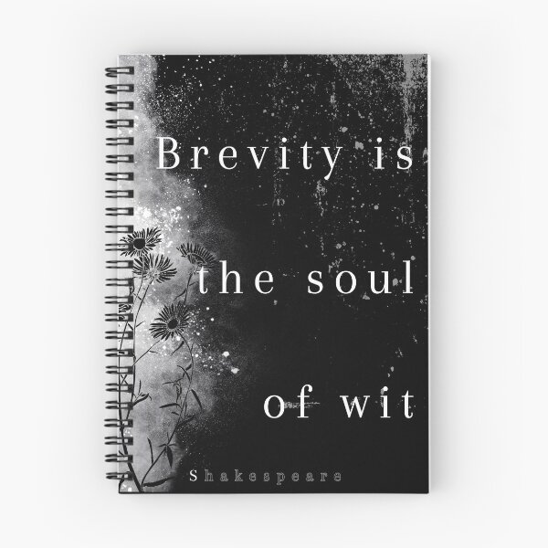 Item preview, Shakespeare's Brevity the soul of wit quote, flowers designed and sold by TheWriteHand.