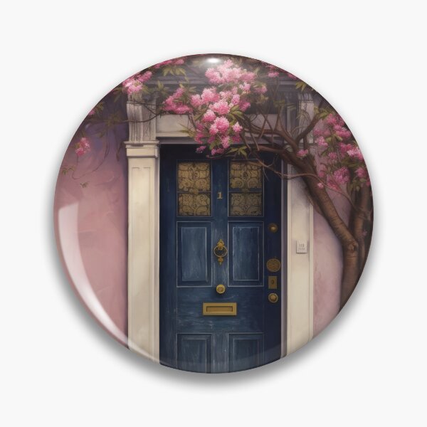 Item preview, Paris Door. Old Door. Vintage Door. Blue Door. Old Door and Blooming Tree designed and sold by maxa0109.
