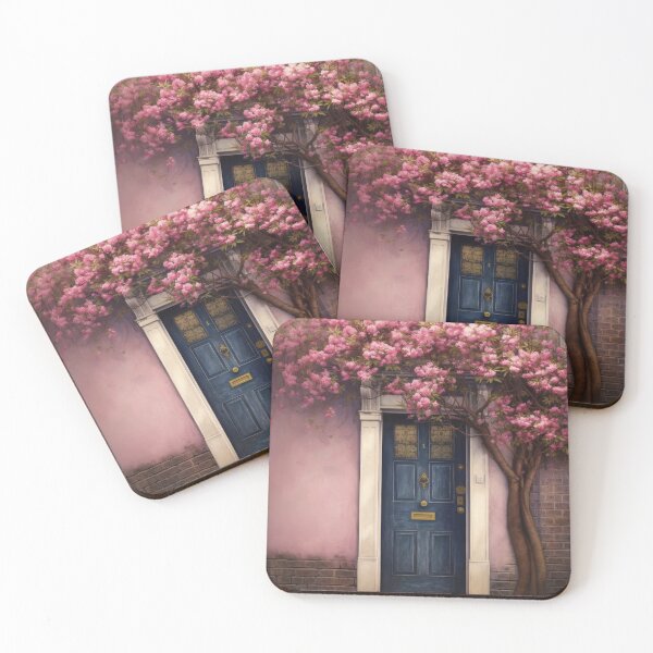 Item preview, Paris Door. Old Door. Vintage Door. Blue Door. Old Door and Blooming Tree designed and sold by maxa0109.