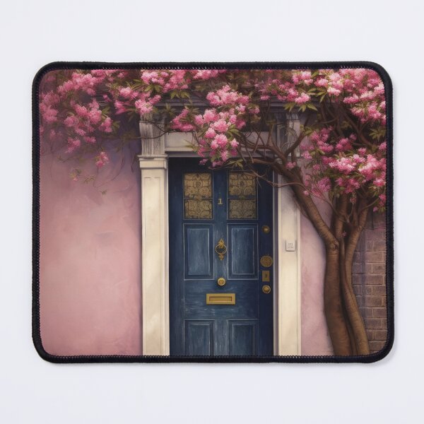 Item preview, Paris Door. Old Door. Vintage Door. Blue Door. Old Door and Blooming Tree designed and sold by maxa0109.