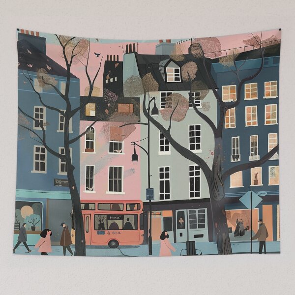 Item preview, Colorfull Cityscape Illustration designed and sold by nomiraclehere.