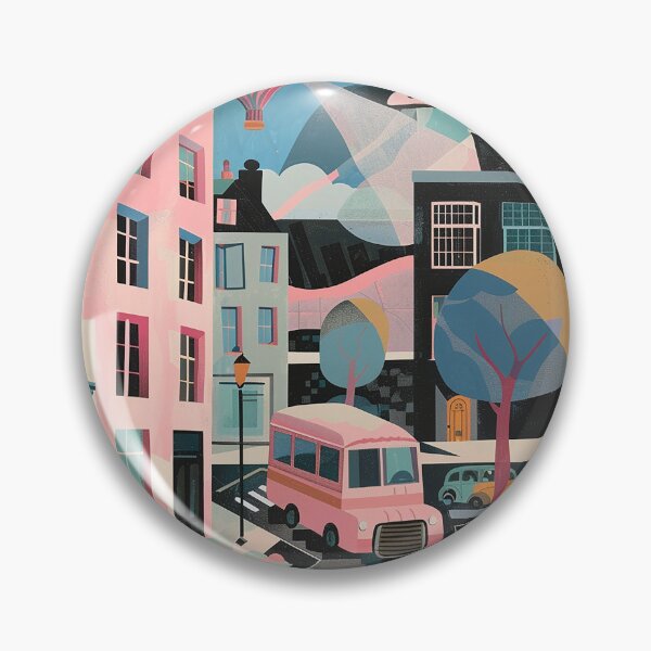 Item preview, Colorfull Cityscape Illustration designed and sold by nomiraclehere.