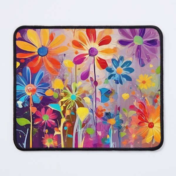 Item preview, A beautiful abstract pattern, Colourful flower blooms designed and sold by NingningS.