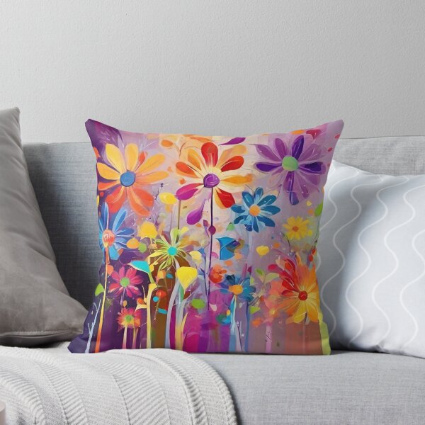 Item preview, A beautiful abstract pattern, Colourful flower blooms designed and sold by NingningS.