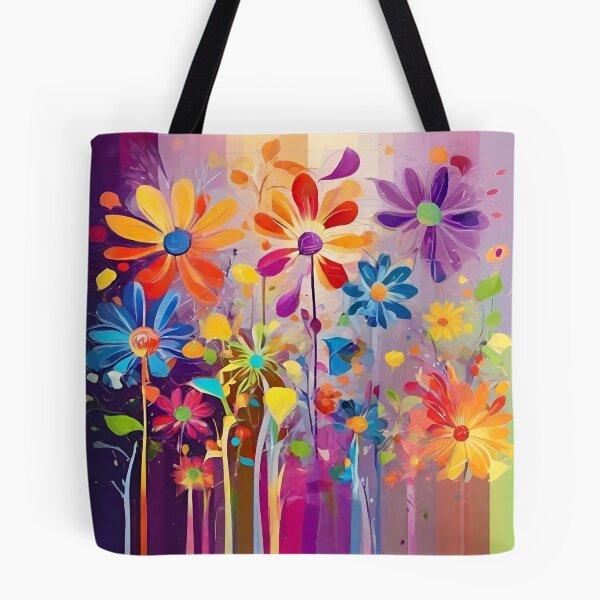 Item preview, A beautiful abstract pattern, Colourful flower blooms designed and sold by NingningS.
