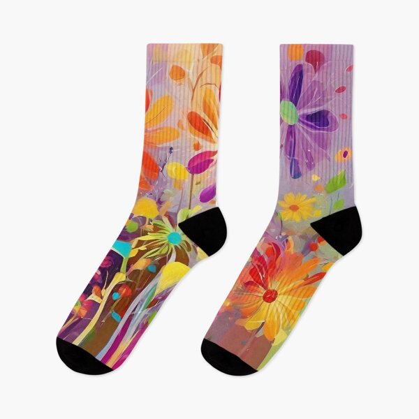 Item preview, A beautiful abstract pattern, Colourful flower blooms designed and sold by NingningS.