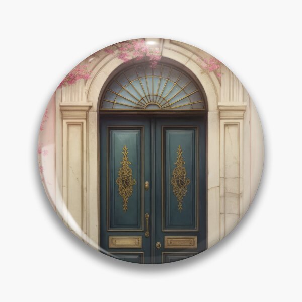 Item preview, Paris Door. Old Door. Vintage Door. Green Door. Blue Door. Old Door and Blooming Tree designed and sold by maxa0109.