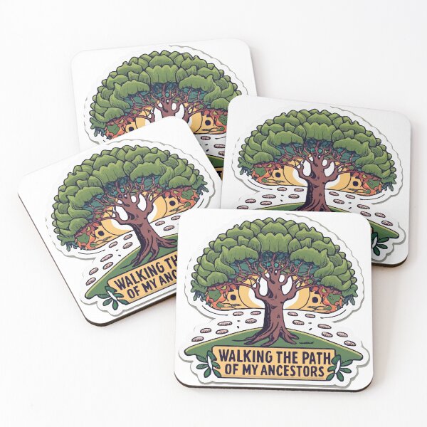 Item preview, Ancestral Path Tree Folk Art Design designed and sold by NiftyWrx.
