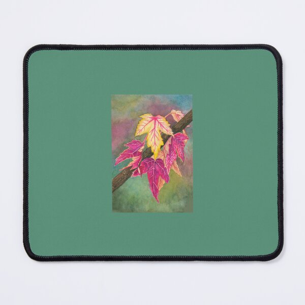 Item preview, Golden Splendour: Autumn Leaves Aglow in Magenta Majesty designed and sold by SueDeaconART.