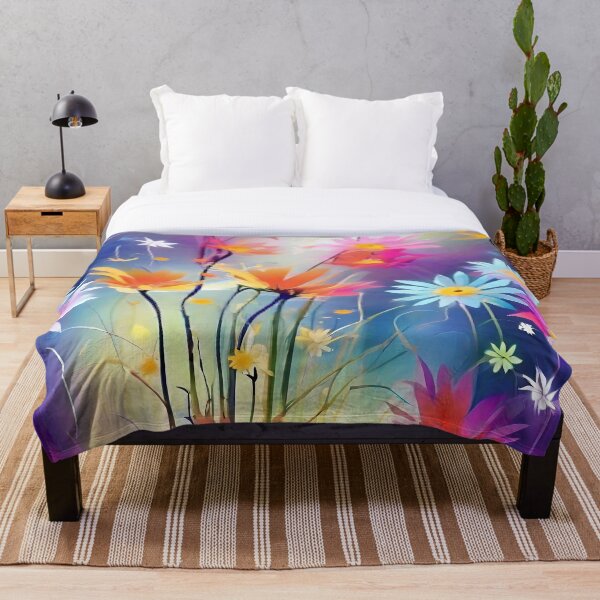 Item preview, A beautiful flowers blooming, abstract bright colour pattern designed and sold by NingningS.
