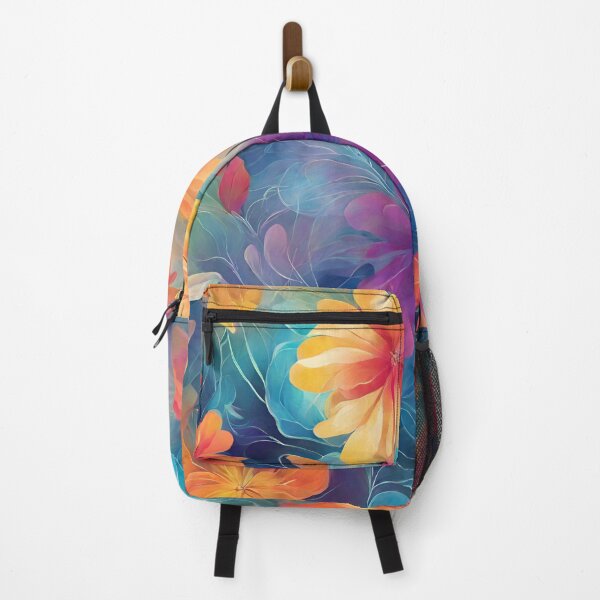 Item preview, Colourful abstract flowers pattern designed and sold by NingningS.